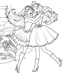 Барби принцесса и поп-звезда Раскраски цветы скачать 