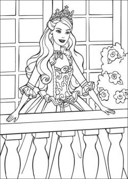 Барби принцесса Раскраски цветочки  для девочек