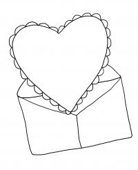 Сердечки письмо Раскраски цветы онлайн скачать и распечатать