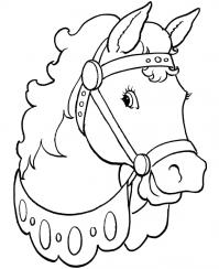 Лошадь Раскраски с цветами распечатать бесплатно