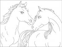 Лошади Раскраски с цветами распечатать бесплатно
