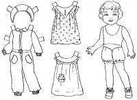 Одень куклу, три варианты одежды Галерея раскрасок с цветами онлайн