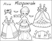 Одень куклу на маскарад, два варианта одежды Галерея раскрасок с цветами онлайн