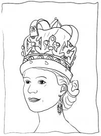 Королева англии Раскраски для девочек онлайн