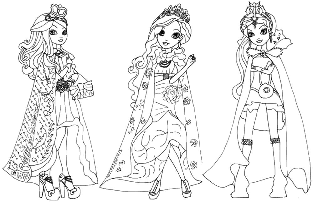 Раскраски для девочек онлайн Королева