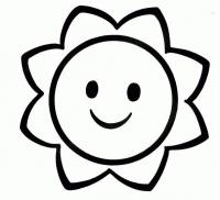Солнышко с улыбкой Раскраски цветы для девочек