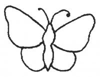 Простая бабочка Раскраски цветы для девочек