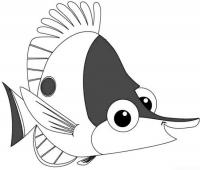 Рыбка из мультфильма в поисках нэмо Скачать новые раскраски цветы