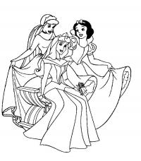 Три принцессы Раскраски цветы для девочек