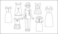 Кукла и одежда Галерея раскрасок с цветами онлайн