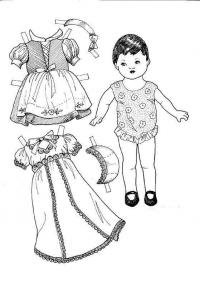 Одежда для бумажной куклы Галерея раскрасок с цветами онлайн