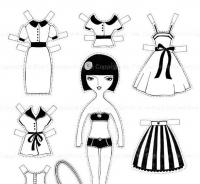 Одежда для бумажной куклы, платья, кофточки и юбки Галерея раскрасок с цветами онлайн