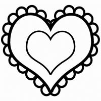Сердце в сердце с кружевом Раскраски цветы онлайн скачать и распечатать
