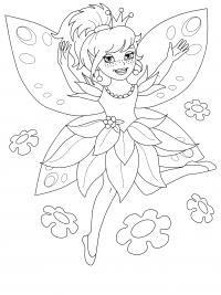 Элла - принцесса эльфов Раскраски с цветами распечатать бесплатно