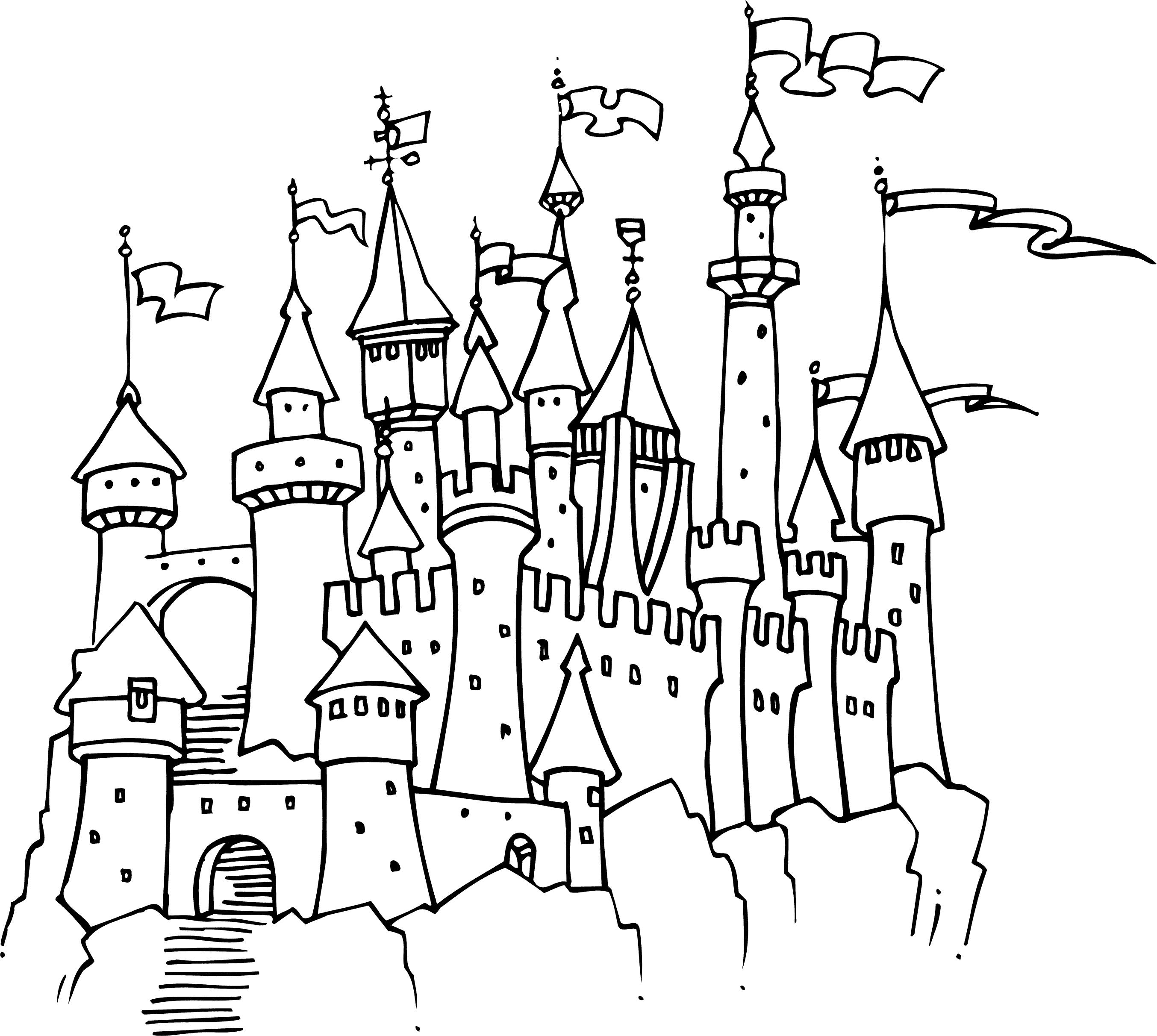 Сказочный замок с башнями