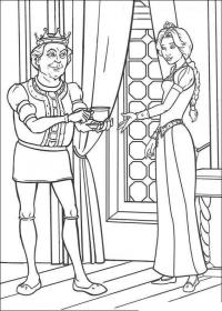 Король с принцессой в замке Раскраски для девочек онлайн