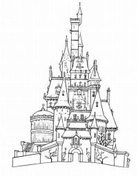 Высокий замок принцессы Раскраски для девочек онлайн