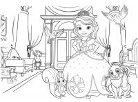 Маленькая принцессы в замке Раскраски для девочек онлайн