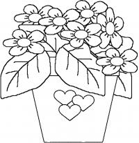 Коробка цветов Онлайн бесплатные раскраски цветы